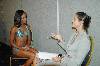 M20 (2527Wx1680H) - Dr Allison Barnett-Cross interviews a Finalist at the Pre-judging 